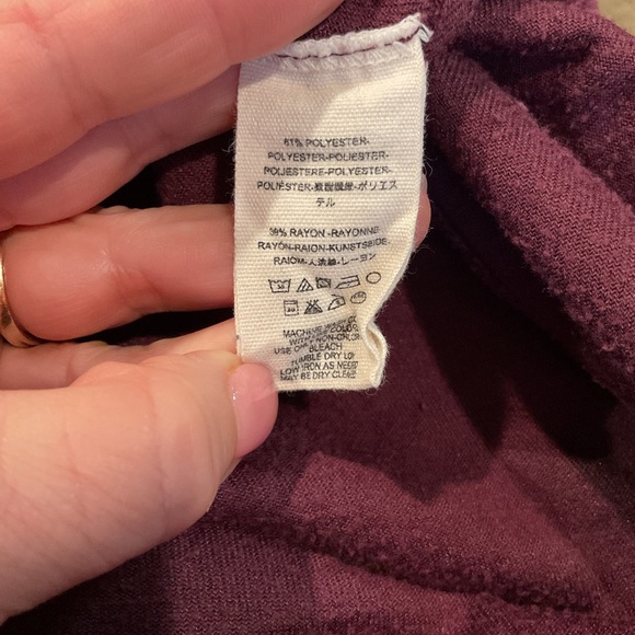 We The Free Milan Burgundy Crushed Velvet Top Size M* - Picture 8 of 8